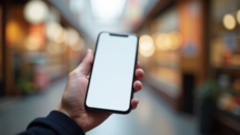 スマートフォン画面にハンバーガーメニューが表示されている様子、タップ前のインターフェース